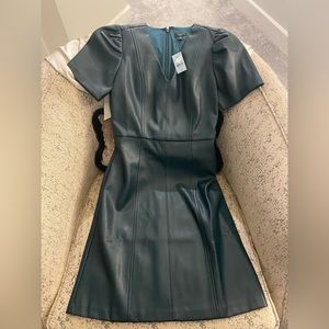 Faux leather dress